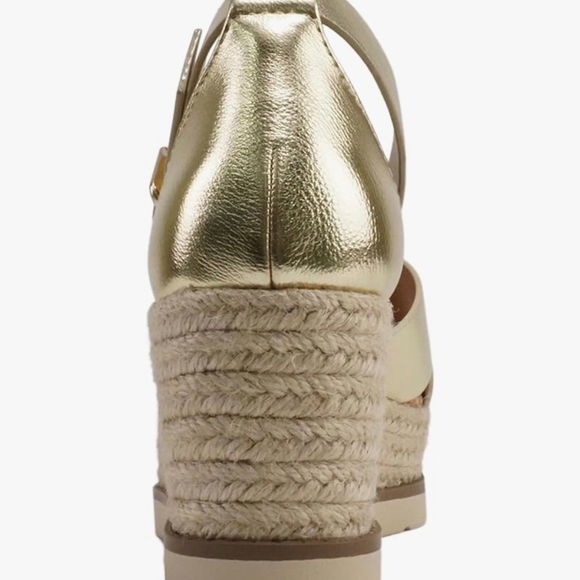 Gold Wedge Sandals - Picture 5 of 5